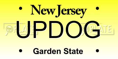 UPDOG New Jersey License Plate