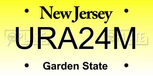 URA24M New Jersey License Plate
