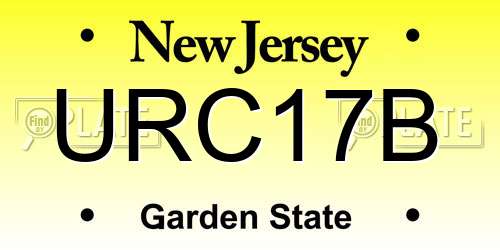 URC17B New Jersey License Plate