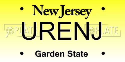 URENJ New Jersey License Plate