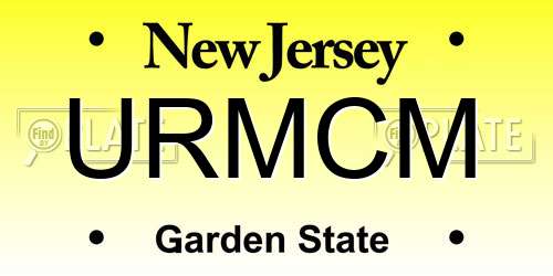 URMCM New Jersey License Plate