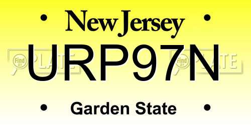 URP97N New Jersey License Plate