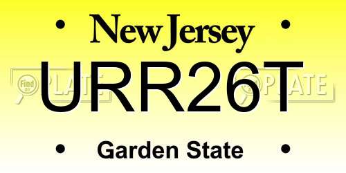 URR26T New Jersey License Plate