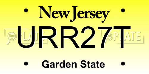 URR27T New Jersey License Plate