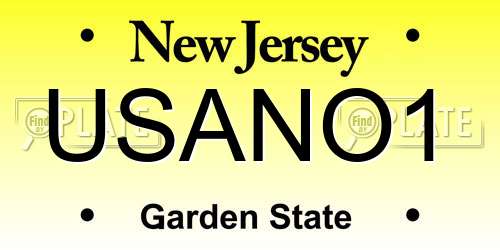 USANO1 New Jersey License Plate