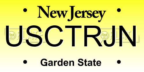 USCTRJN New Jersey License Plate