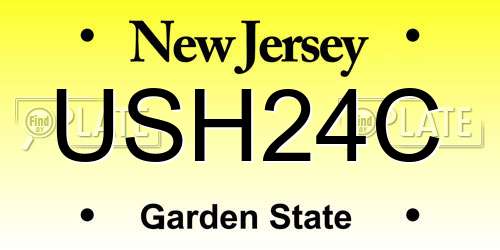 USH24C New Jersey License Plate