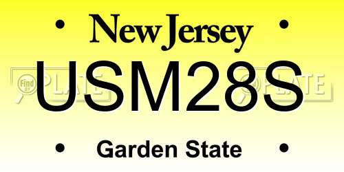 USM28S New Jersey License Plate