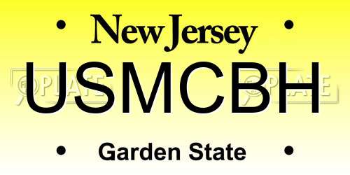 USMCBH New Jersey License Plate