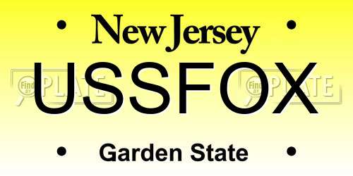 USSFOX New Jersey License Plate