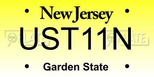 UST11N New Jersey License Plate