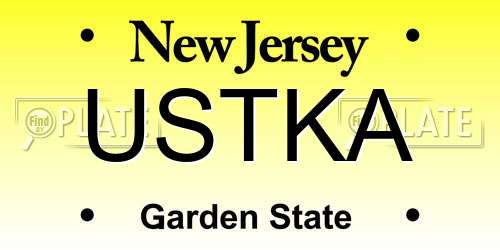 USTKA New Jersey License Plate