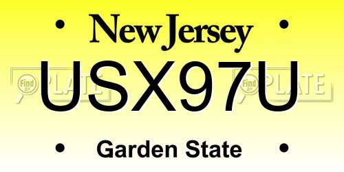 USX97U New Jersey License Plate
