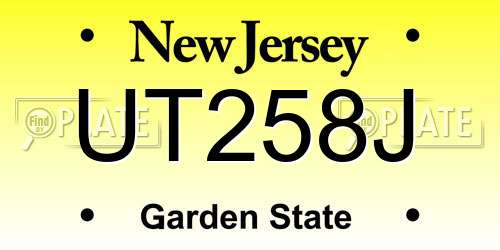 UT258J New Jersey License Plate