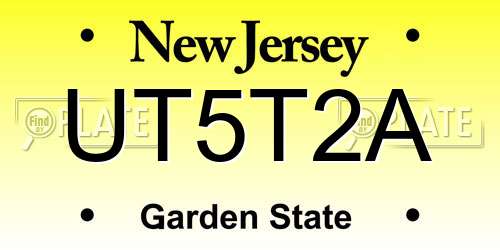 UT5T2A New Jersey License Plate