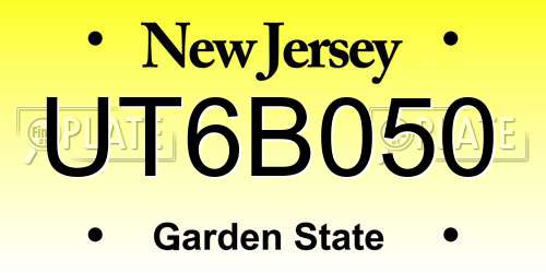 UT6B050 New Jersey License Plate