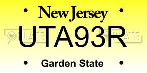 UTA93R New Jersey License Plate