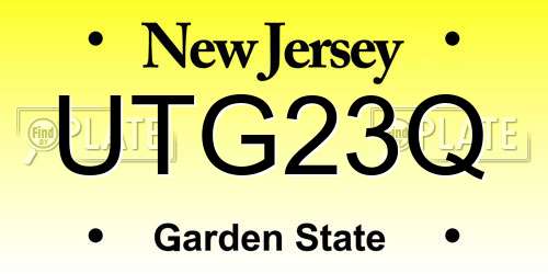 UTG23Q New Jersey License Plate