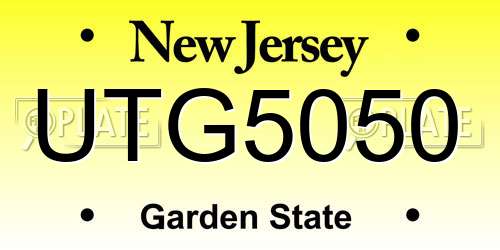 UTG5050 New Jersey License Plate