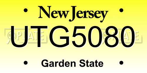 UTG5080 New Jersey License Plate