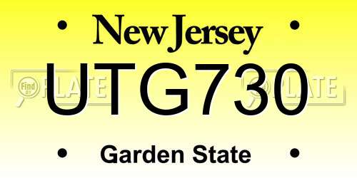 UTG730 New Jersey License Plate