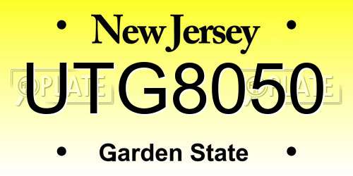 UTG8050 New Jersey License Plate