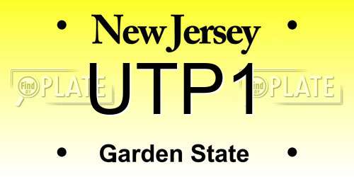 UTP1 New Jersey License Plate
