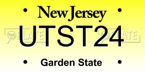 UTST24 New Jersey License Plate