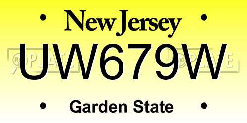 UW679W New Jersey License Plate