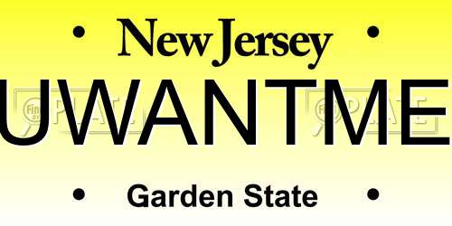UWANTME New Jersey License Plate