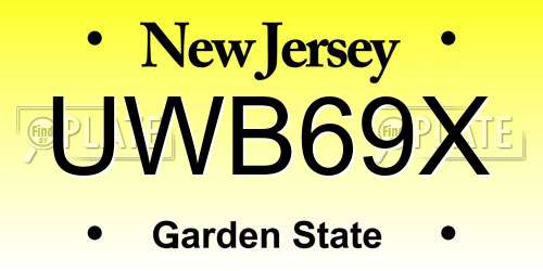 UWB69X New Jersey License Plate