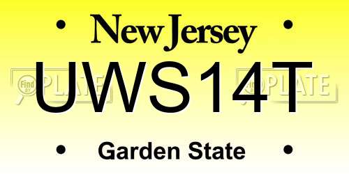 UWS14T New Jersey License Plate