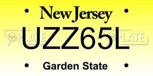 UZZ65L New Jersey License Plate