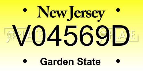 V04569D New Jersey License Plate