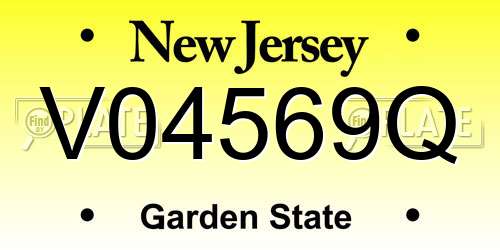 V04569Q New Jersey License Plate