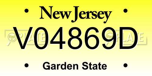 V04869D New Jersey License Plate