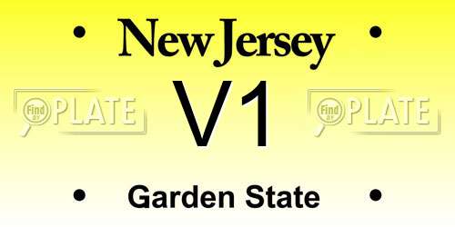 V1 New Jersey License Plate