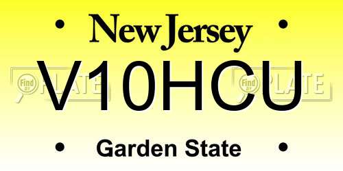 V10HCU New Jersey License Plate