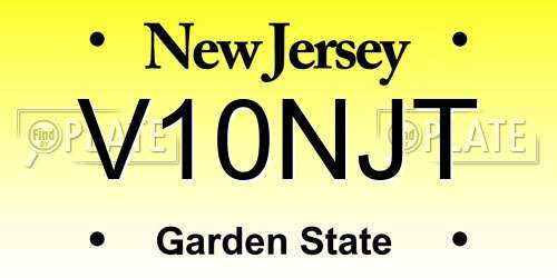 V10NJT New Jersey License Plate