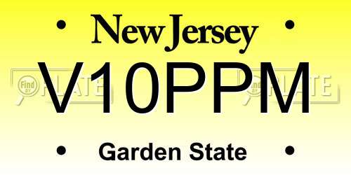 V10PPM New Jersey License Plate