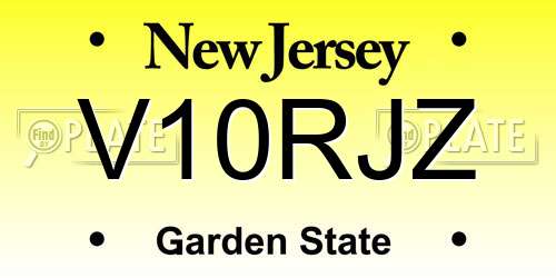 V10RJZ New Jersey License Plate