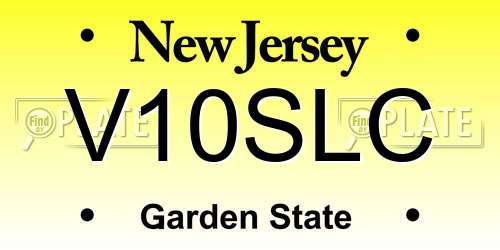 V10SLC New Jersey License Plate