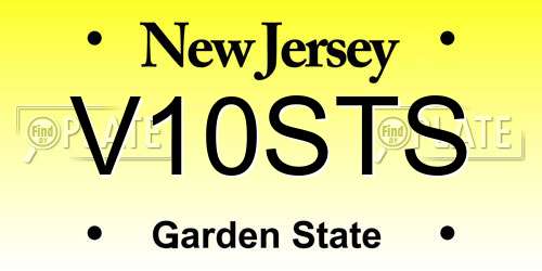 V10STS New Jersey License Plate