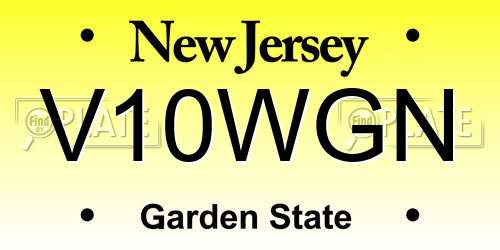 V10WGN New Jersey License Plate