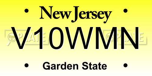 V10WMN New Jersey License Plate