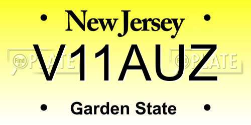 V11AUZ New Jersey License Plate
