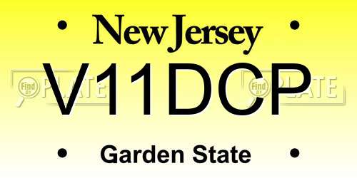 V11DCP New Jersey License Plate