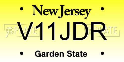 V11JDR New Jersey License Plate