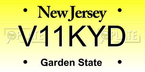V11KYD New Jersey License Plate