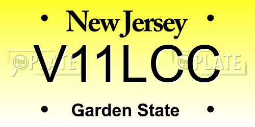 V11LCC New Jersey License Plate